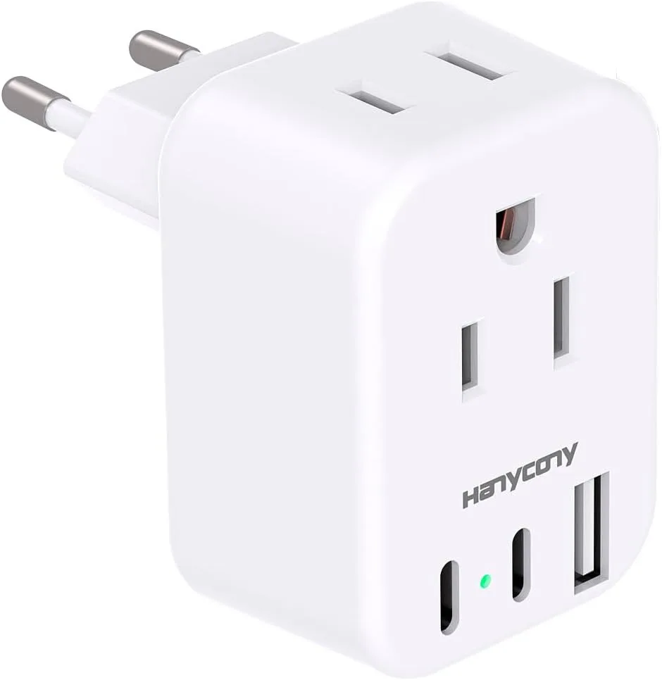 European plug adapter Germany Type F USB-C